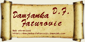 Damjanka Faturović vizit kartica